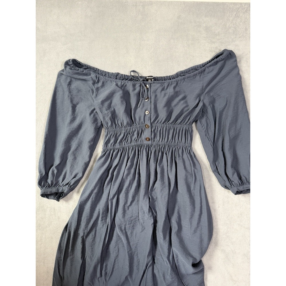 Madewell Sophia Twill Midi Women's Dress Off Shoulder Size Small Cottagecore - Picture 6 of 10